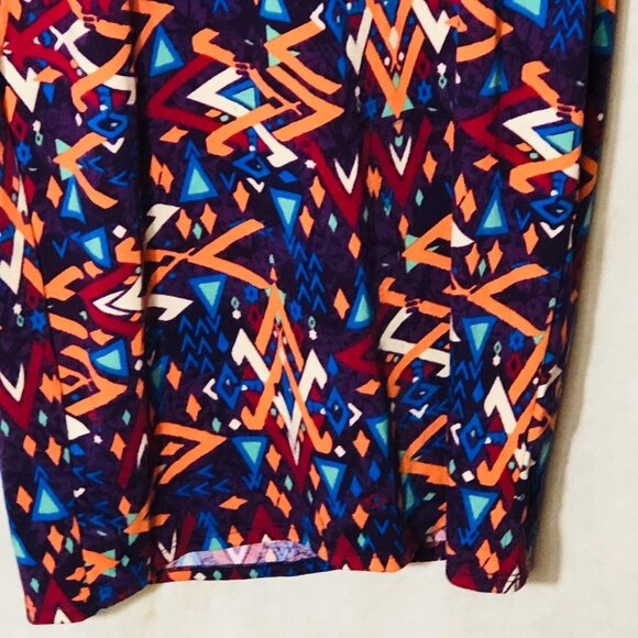 lularoe Julia dress short sleeve geometric blue orange red size s READ new - Picture 4 of 10
